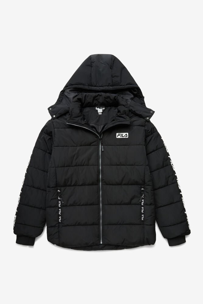 Fila Pace Puffer Jacket Black - Mens - 36501KYRD